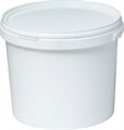 Дигрус Ведро пластиковое 5,6 литра с крышкой, белое. ВП-5,6-КрБ/Д
