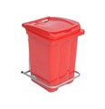 Мусорный контейнер Дигрус 60 л с педалью красный 22.С29-КР/Д 22.С29-КР/Д