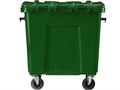 Комплект из 4-х мусорных контейнеров Дигрус 1100 л "Антивандальный"  в разобранном виде,зеленый К-29.П19.Ар-З/Д