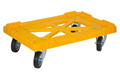 Тележка Дигрус п/э жёлтая, колеса резиновые черные Т-6417-КРЧ-Ж/Д Т-6417-КРЧ-Ж/Д