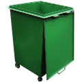 Контейнер металлический 0,75 м3 с крышкой, на колесах 160 мм (усиленные),толщина металла - 1,5мм КМ0,75КК160-1,5/Д