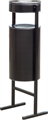 Дигрус Урна уличная с пепельницей 36 литров черный арт УУП-36-Ч/Д УУП-36-Ч/Д