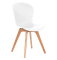 Стул ЛОФТ с деревянными ножками Белый 13759