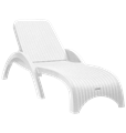 Шезлонг РАТТАН белый 13813
