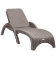 Шезлонг РАТТАН серый 13815
