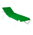 Шезлонг МАЙЯМИ белый с зеленой тканью 13837