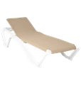 Шезлонг МАЙЯМИ белый с тканью слоновая кость 13841