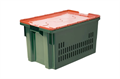 Ящик Дигрус п/э перфорированный 600х400х300 зелёный с оранжевой крышкой Я/ПЕРФ-6430-КР-О/Д Я/ПЕРФ-6430-КР-О/Д