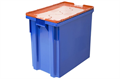 Ящик  Дигрус п/э сплошной 600х400х350 синий с оранжевой крышкой Я/СПЛ-6435-КР-СОКР/Д Я/СПЛ-6435-КР-СОКР/Д