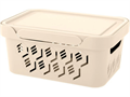 Дигрус Ящик для хранения перфорированный 270х190х120, объем 4.6л, бежевый  ЯП-Дел27.19.12-Б/Д ЯП-Дел27.19.12-Б/Д