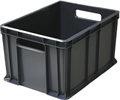 Дигрус Ящик сплошной 400х300х230 мм, объем 21.6 л., чёрный с ручками ЯС-4323-Ч/Д ЯС-4323-Ч/Д