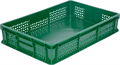Дигрус Ящик 600х400х120 мм, перфорированные стенки, дно сплошное, зелёный ЯП-6412-З/Д ЯП-6412-З/Д