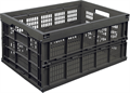 Дигрус Ящик складной перфорированный 530х350х272 мм, объём 50.46 л, черный ЯПС-5332-Ч/Д ЯПС-5332-Ч/Д