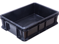 Дигрус Ящик п/э 400x300x120 мм сплошной, с внешней ручкой, антистатический черный ЯП-4312-АнтЧ/Д ЯП-4312-АнтЧ/Д