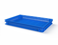 Дигрус ящик для полуфабрикатов 600х400х75 синий, перфорированное дно и стенки, арт ЯПП-6475-ПС/Д ЯПП-6475-ПС/Д