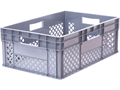 Дигрус Пластиковый ящик(евроконтейнер) 600х400х220 серый, перфорированный с ручками ЯП-EC6422-С/Д ЯП-EC6422-С/Д